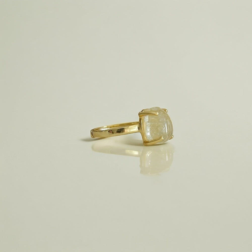 Libyan Desert Glass Scrab Statement Ring