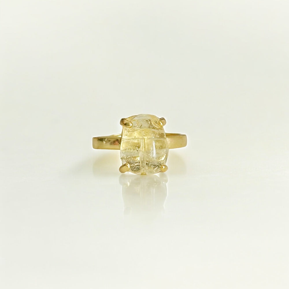 Libyan Desert Glass Scrab Statement Ring