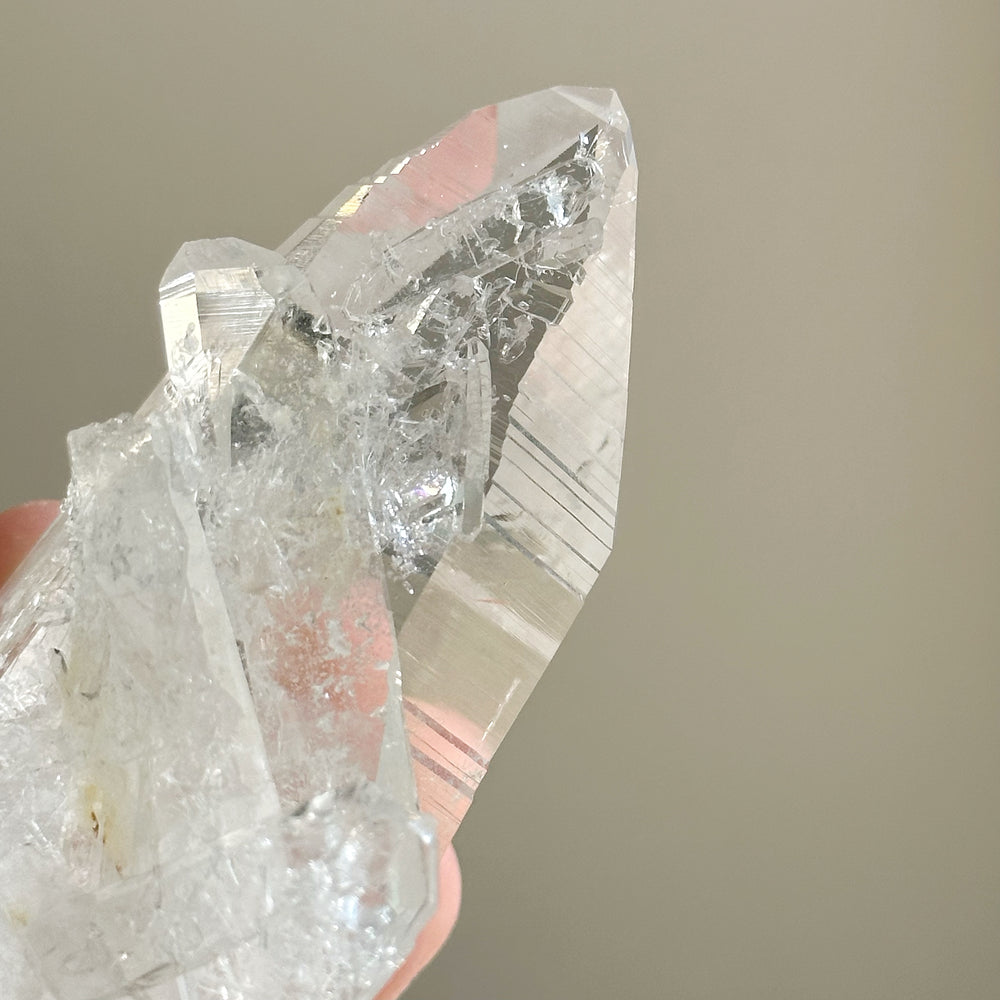Colombian Lemurian Quartz Point w/ Barnacle Crystal Formation CLQ07