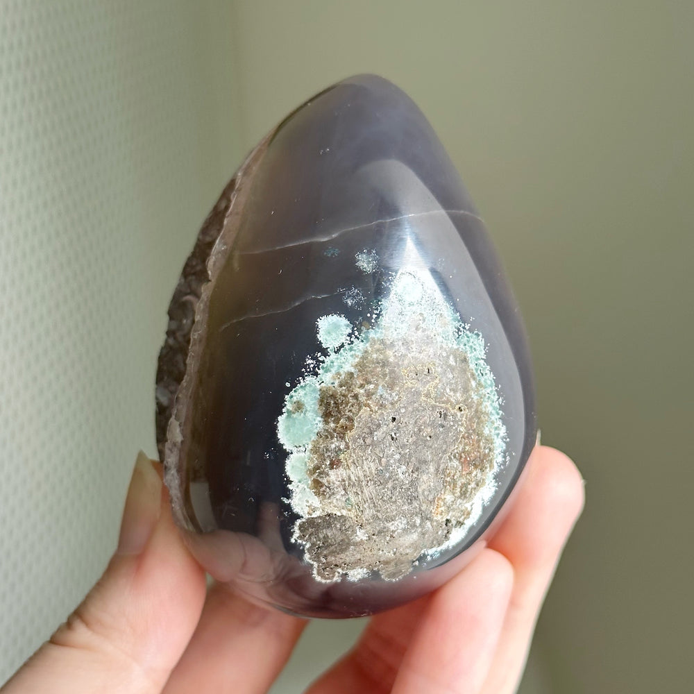 Smoky Amethyst Geode Egg AGE8