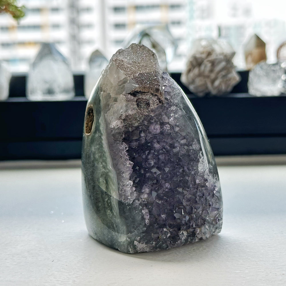 Amethyst Alien Formation w/ Calcite Self-standing AGC1