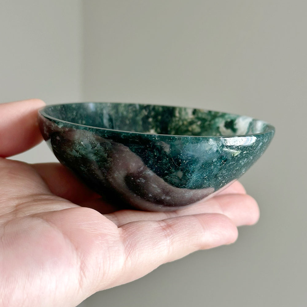 Moss Agate Trinket Bowl MTB02