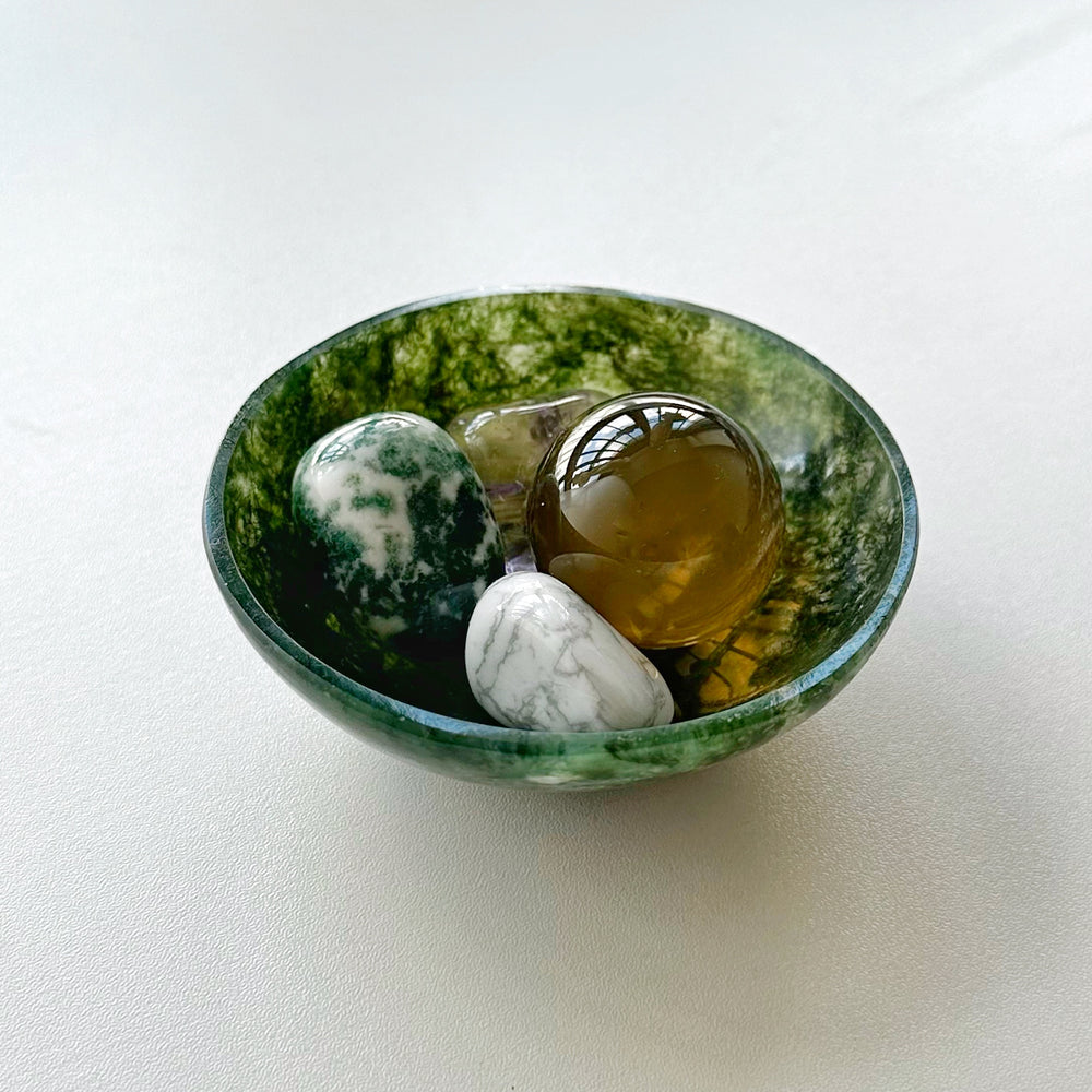 Moss Agate Trinket Bowl MTB03