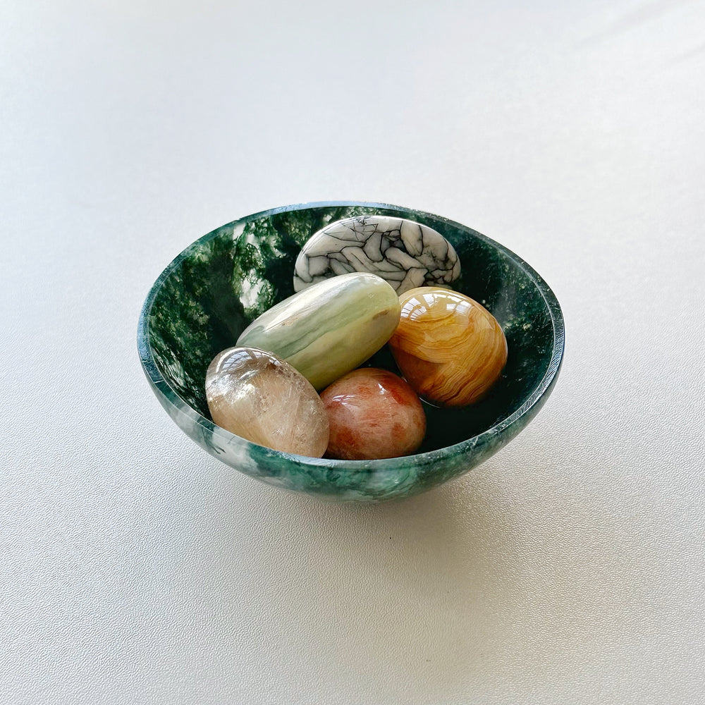 Moss Agate Trinket Bowl MTB02