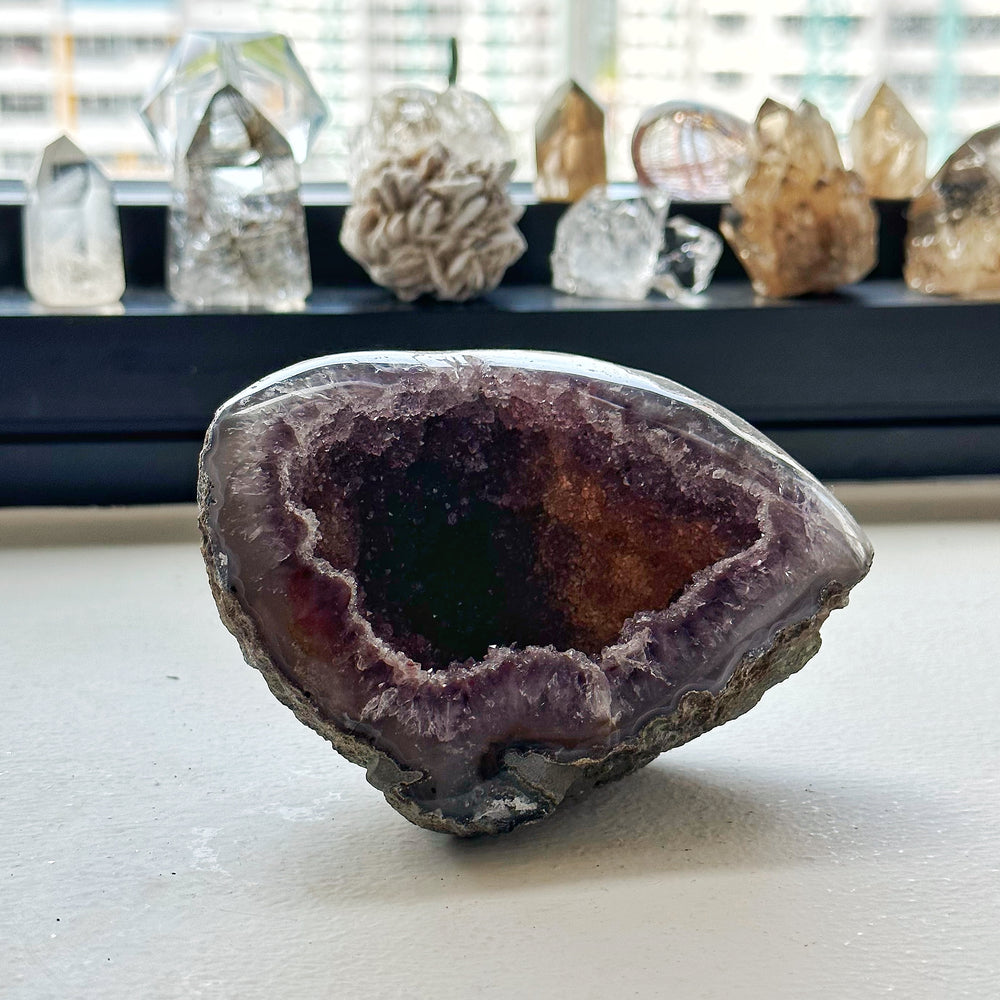 Pink-Lilac Amethyst Geode Self-standing AGB12