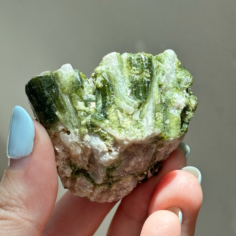 Green Tourmaline Cluster GT01