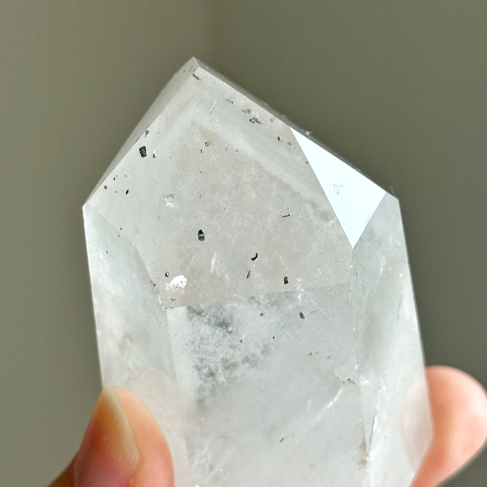 Pyrite in Quartz Point PYQ43