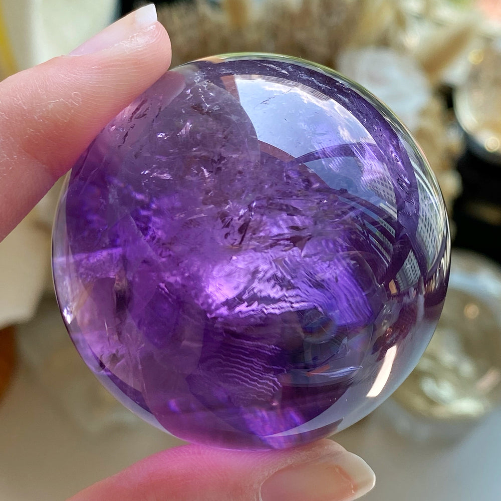 Dark Purple Amethyst Sphere TAA4