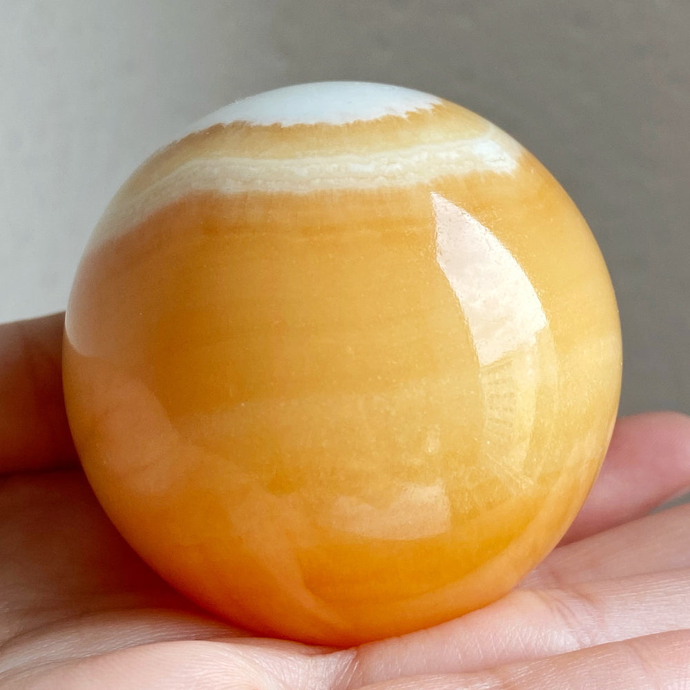Orange Calcite Polished Sphere OCS007