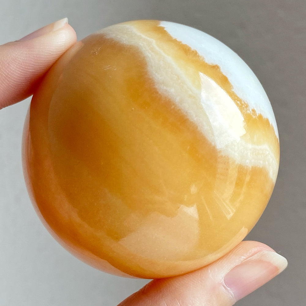 Orange Calcite Polished Sphere OCS007