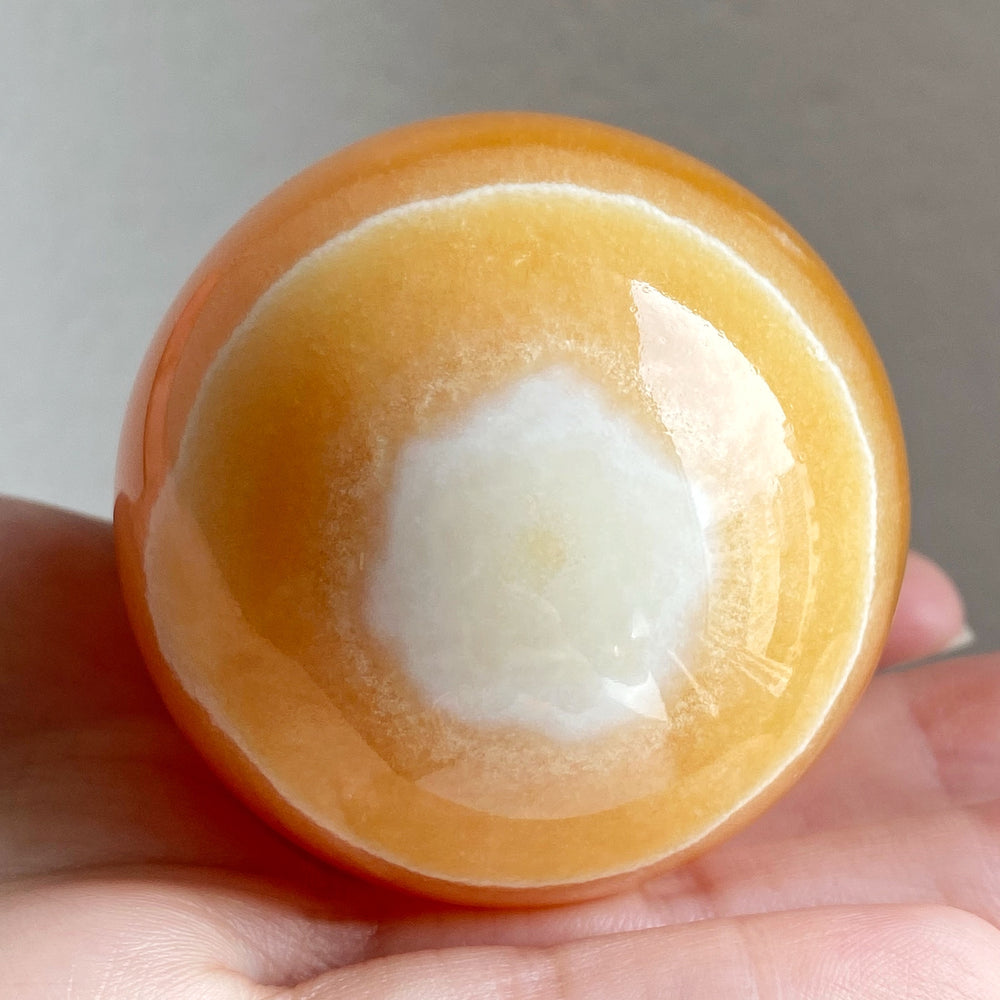 Orange Calcite Polished Sphere OCS008