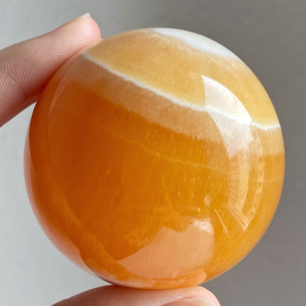 Orange Calcite Polished Sphere OCS008