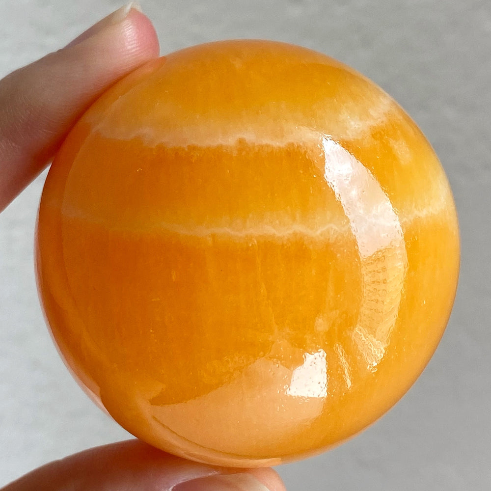 Orange Calcite Polished Sphere OCS014
