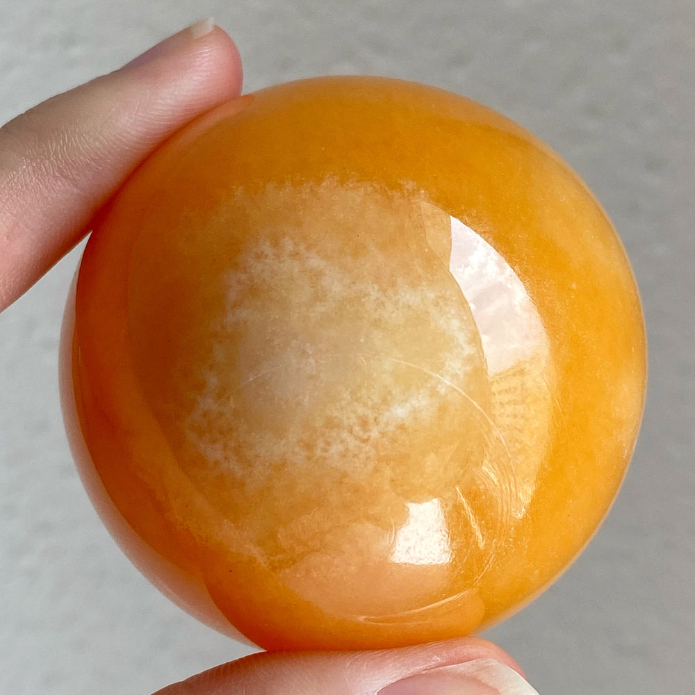 Orange Calcite Polished Sphere OCS017