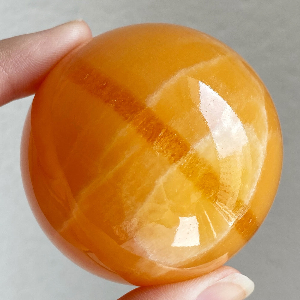 Orange Calcite Polished Sphere OCS019