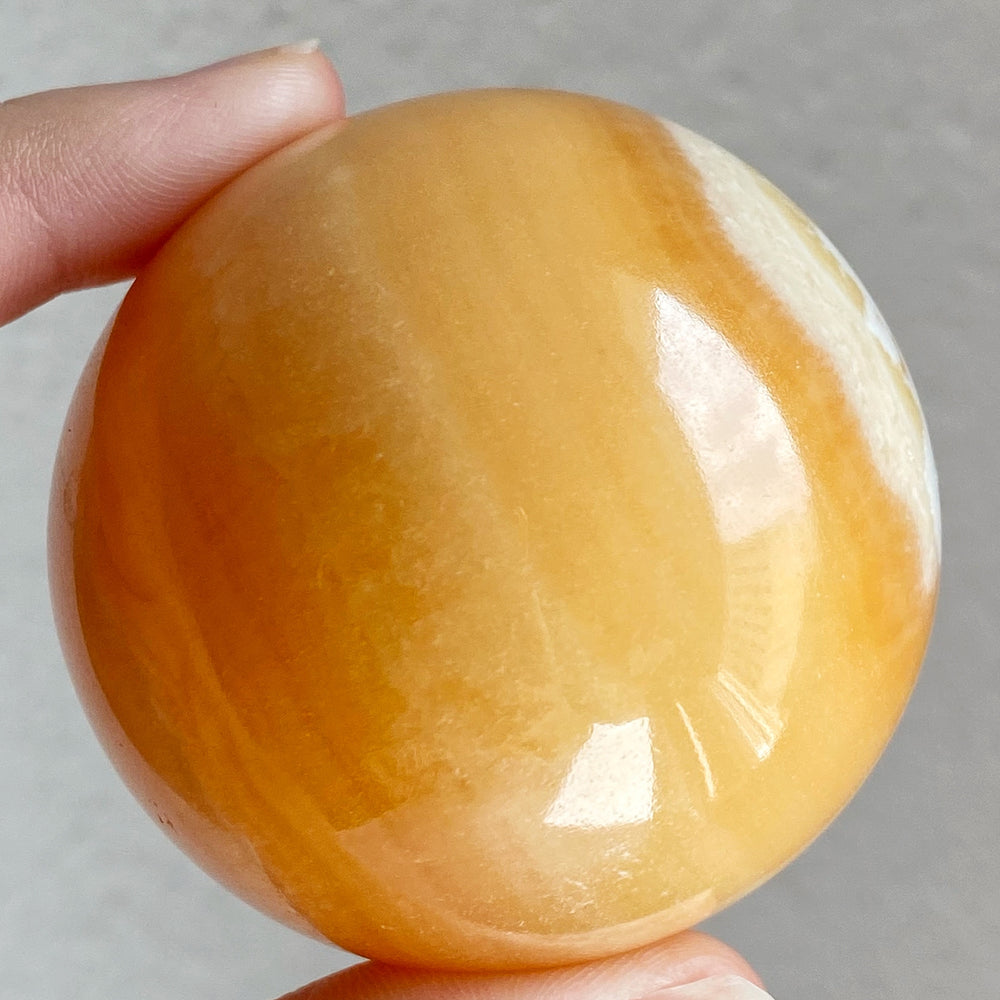 Orange Calcite Polished Sphere OCS020