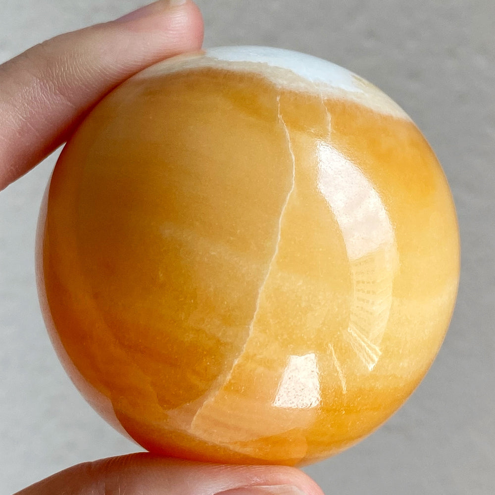Orange Calcite Polished Sphere OCS020