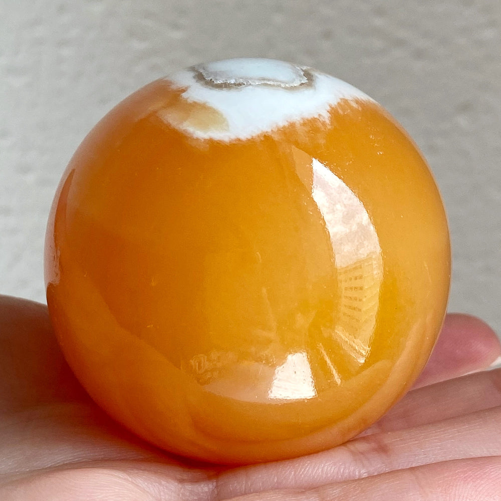 Orange Calcite Polished Sphere OCS021