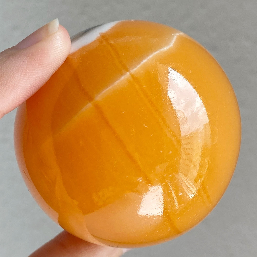 Orange Calcite Polished Sphere OCS021