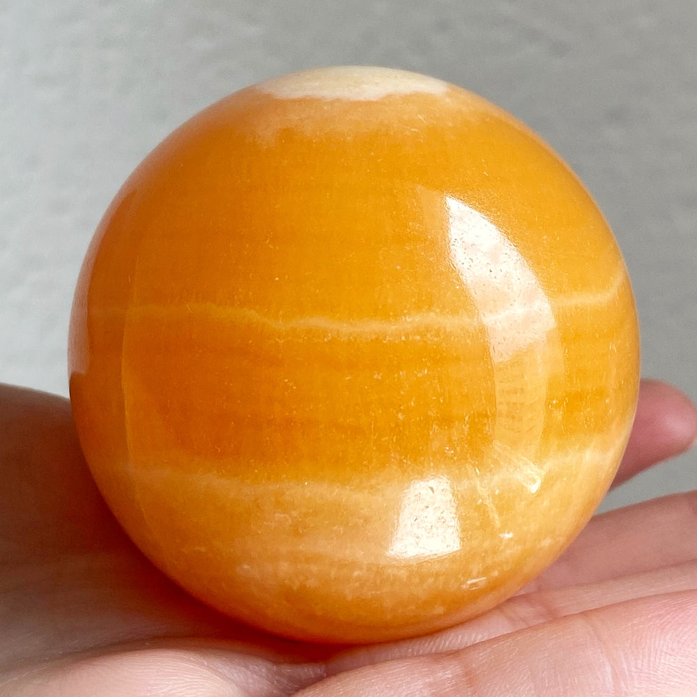 Orange Calcite Polished Sphere OCS025