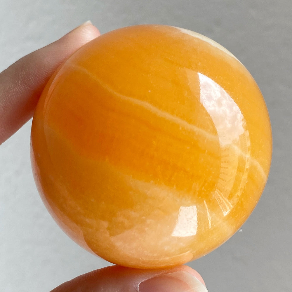 Orange Calcite Polished Sphere OCS025