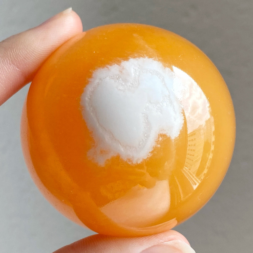 Orange Calcite Polished Sphere OCS026