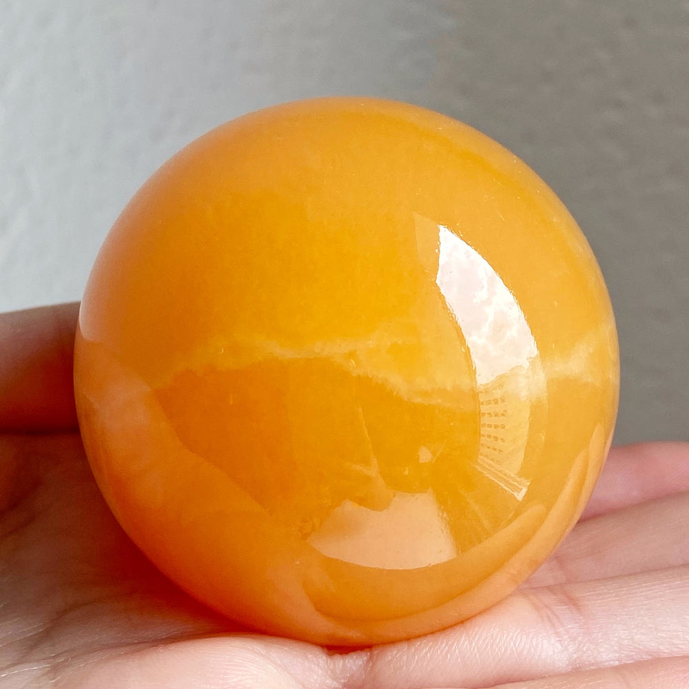 Orange Calcite Polished Sphere OCS027