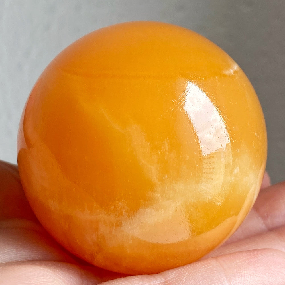Orange Calcite Polished Sphere OCS029