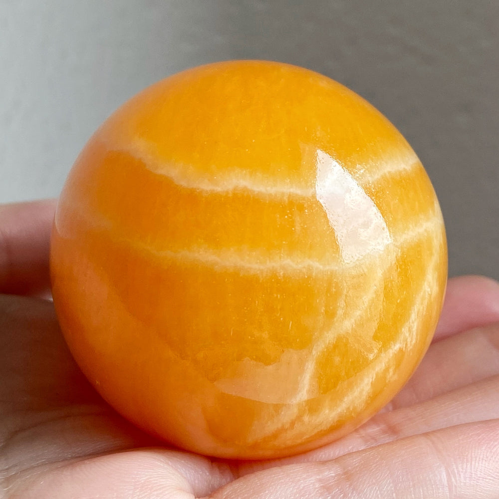 Orange Calcite Polished Sphere OCS032