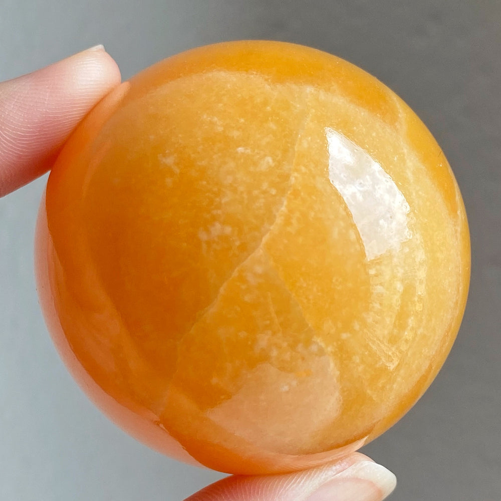 Orange Calcite Polished Sphere OCS034