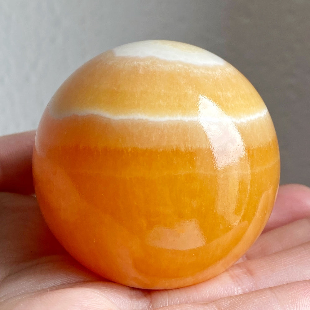Orange Calcite Polished Sphere OCS035