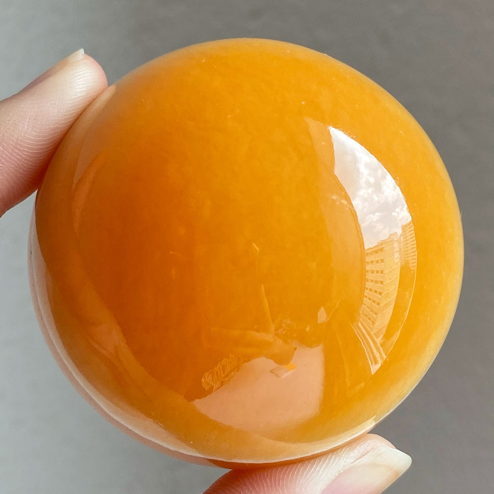 Orange Calcite Polished Sphere OCS039