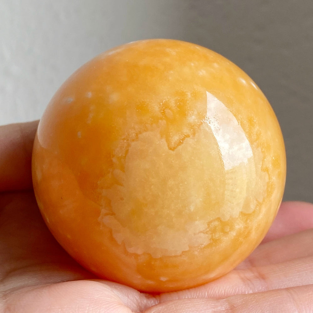 Orange Calcite Polished Sphere OCS045