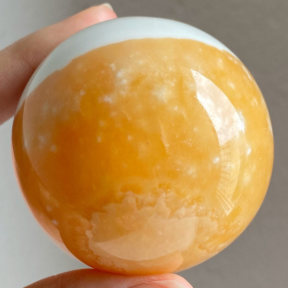 Orange Calcite Polished Sphere OCS045