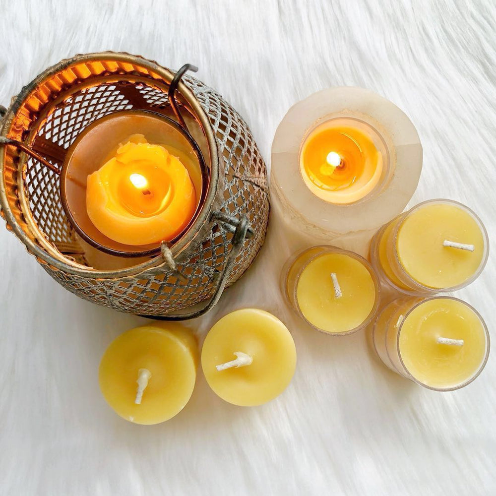 100% Natural Beeswax Votive Candles