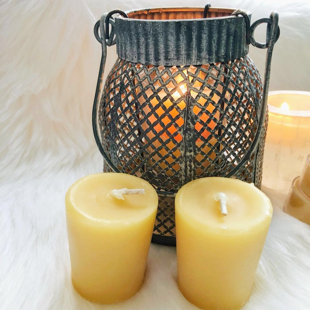 100% Natural Beeswax Votive Candles