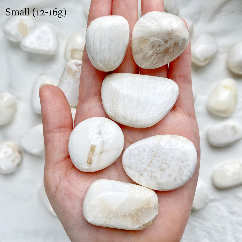 White Scolecite Tumbled Stones