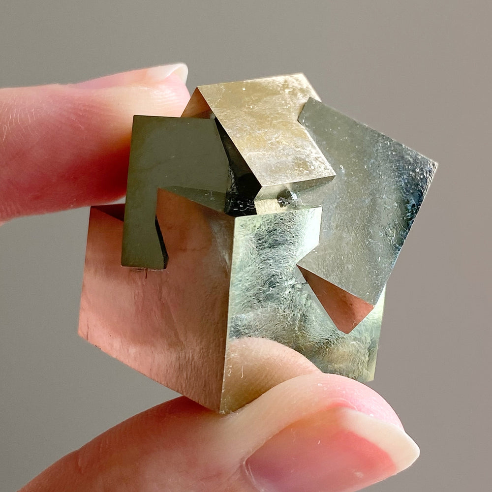 Golden Iron Pyrite Intergrown Cubes MPC01