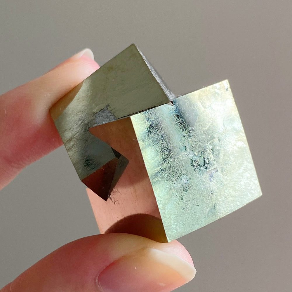 Golden Iron Pyrite Intergrown Cubes MPC01
