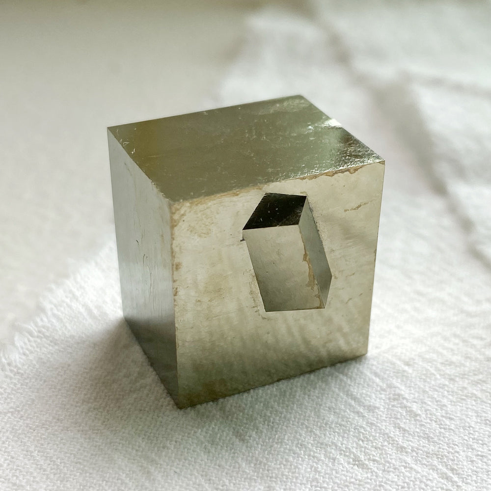 Golden Iron Pyrite Intergrown Cubes MPC02