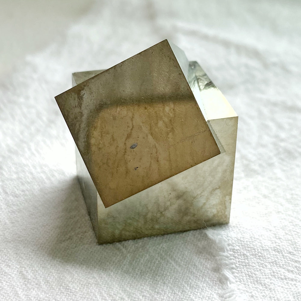 Golden Iron Pyrite Intergrown Cubes MPC03