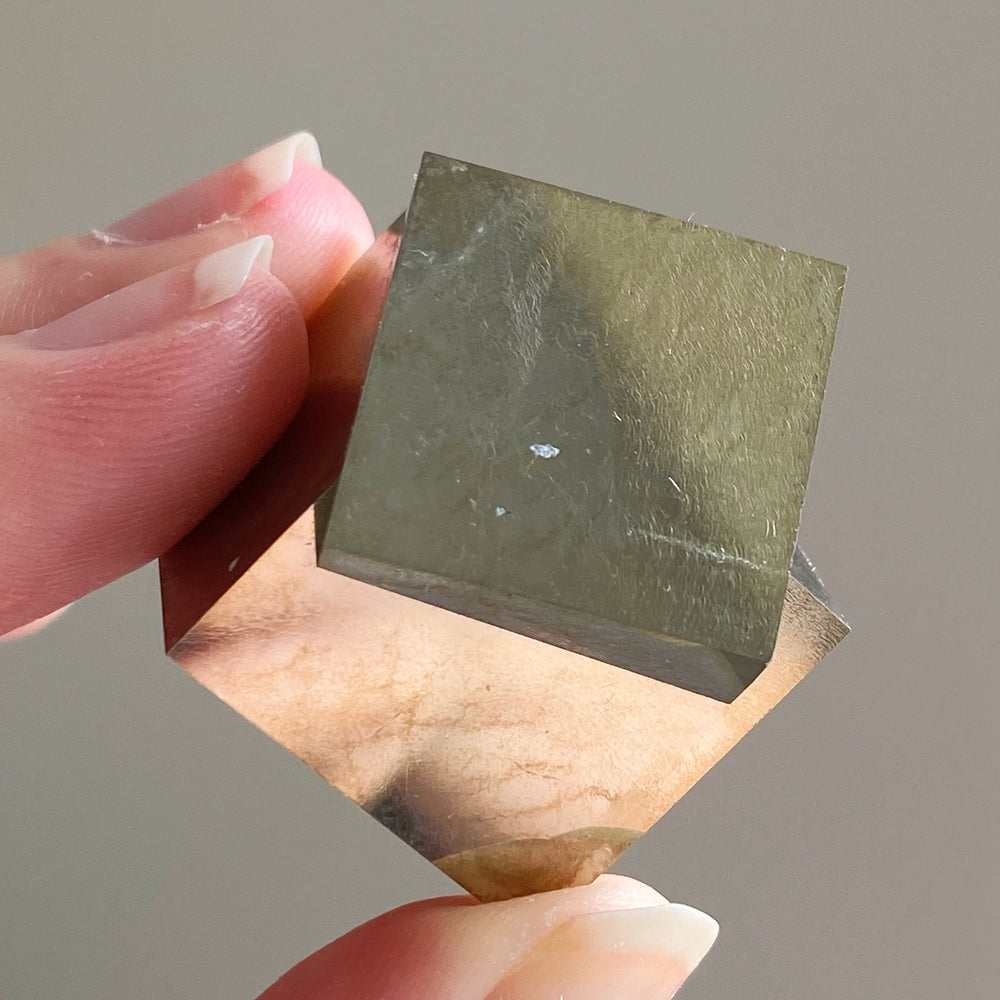 Golden Iron Pyrite Intergrown Cubes MPC03