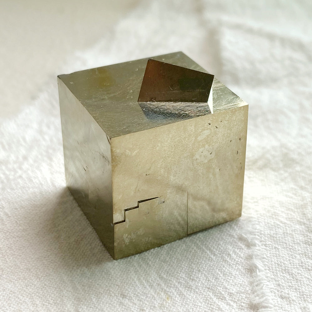 Golden Iron Pyrite Intergrown Cubes MPC04