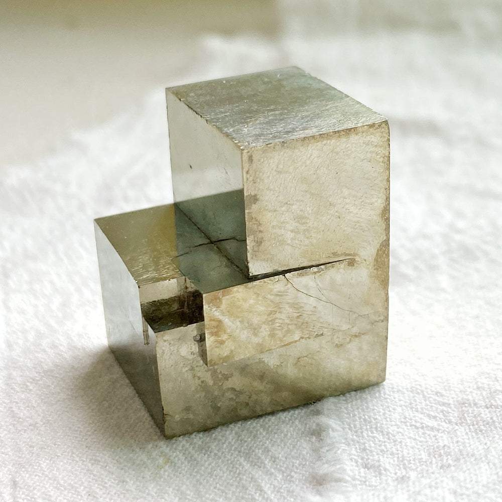 Golden Iron Pyrite Intergrown Cubes MPC08