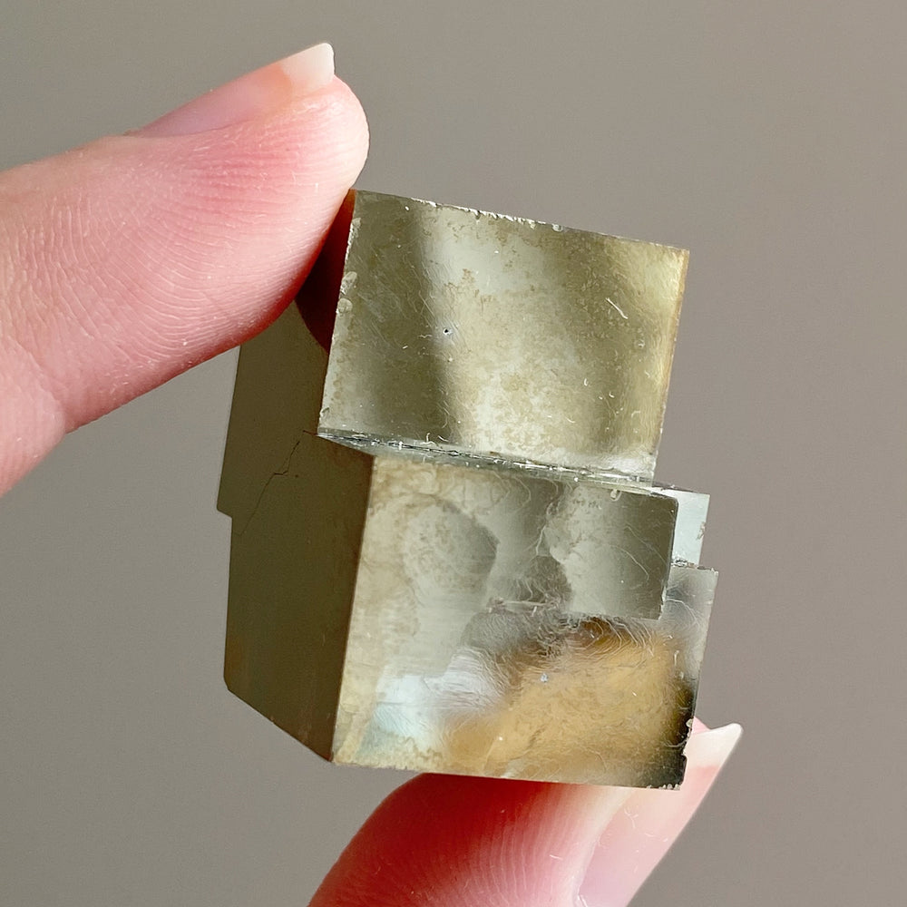 Golden Iron Pyrite Intergrown Cubes MPC08