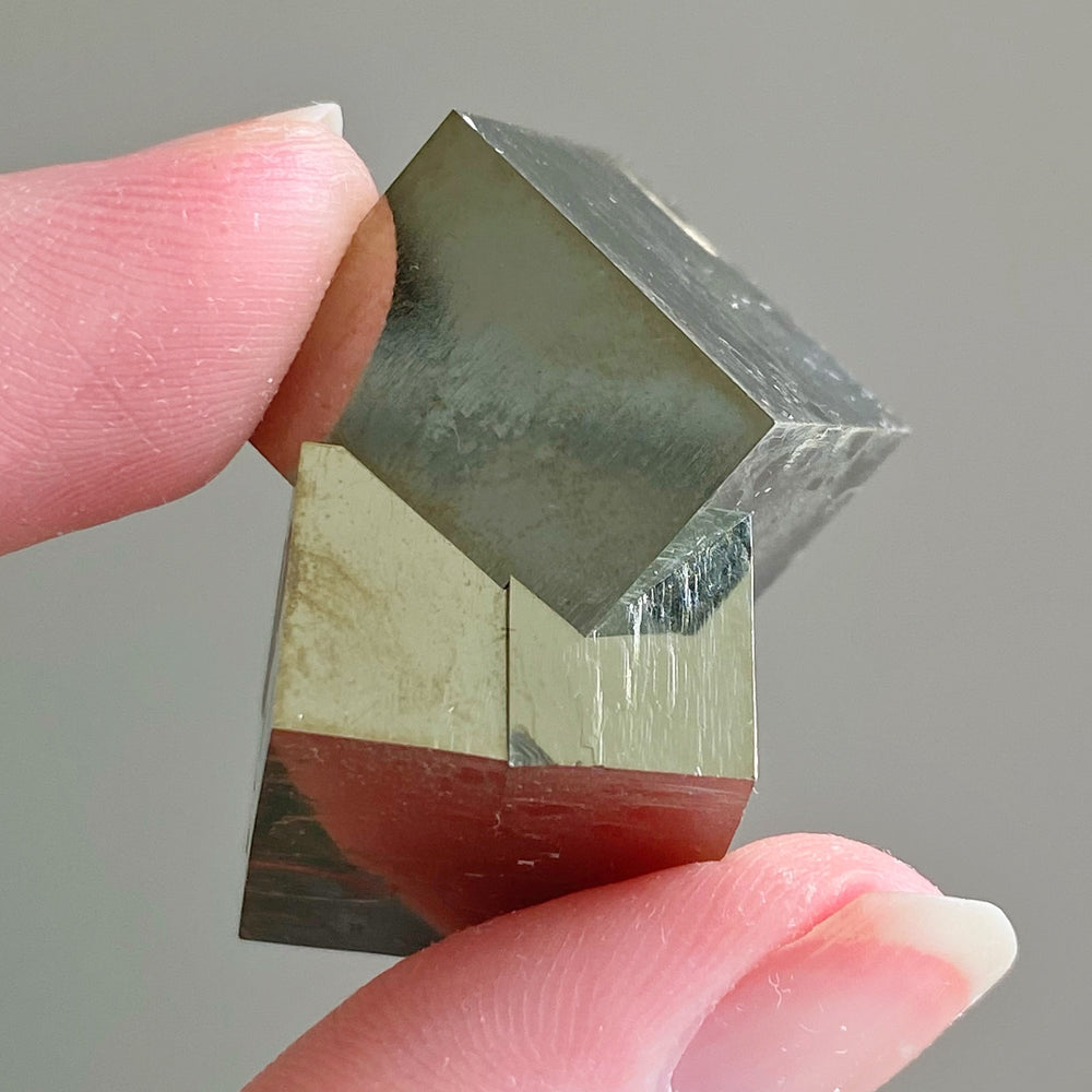 Golden Iron Pyrite Intergrown Cubes MPC10