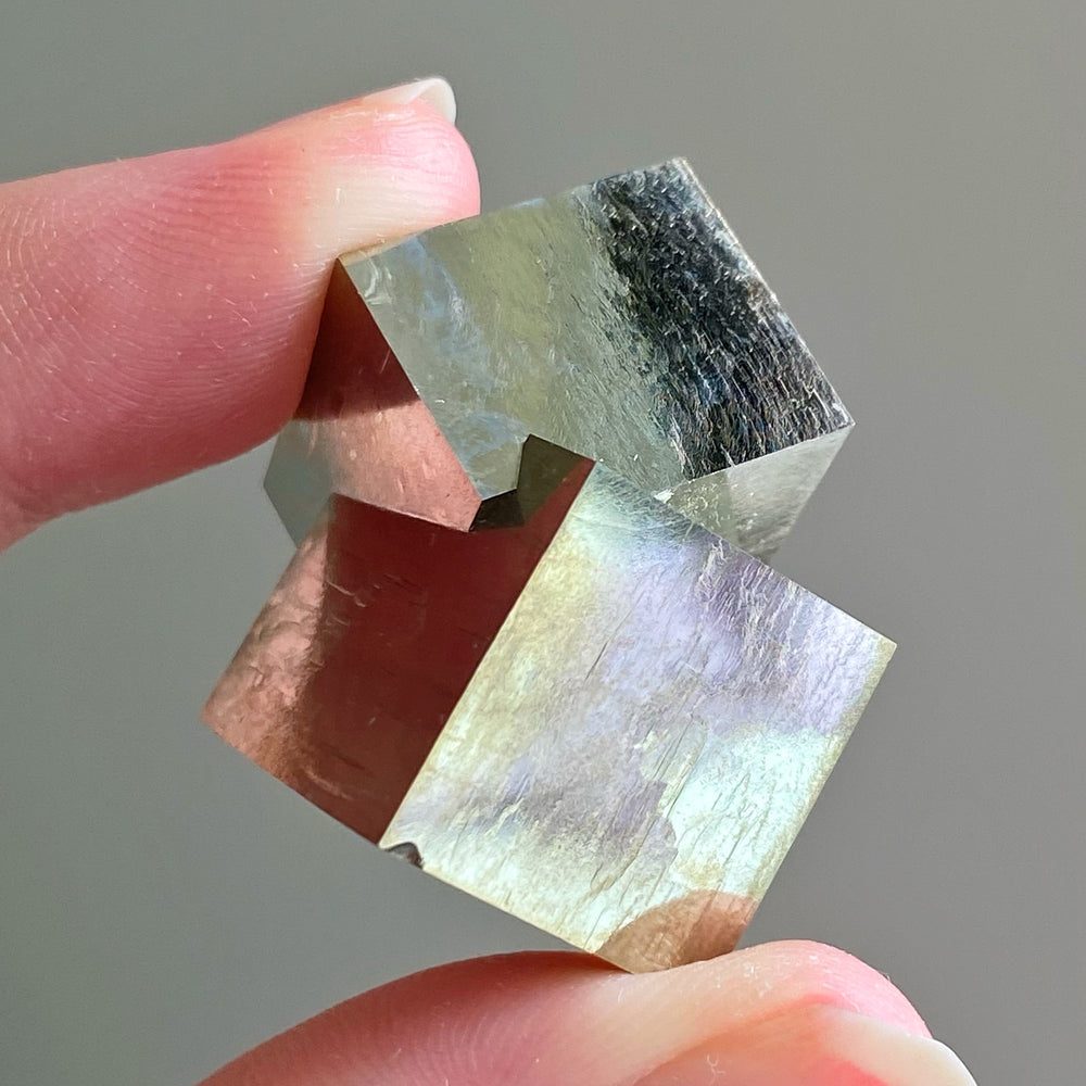 Golden Iron Pyrite Intergrown Cubes MPC10
