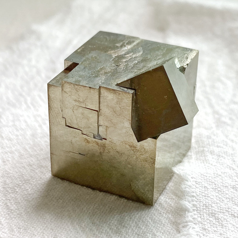Golden Iron Pyrite Intergrown Cubes MPC11