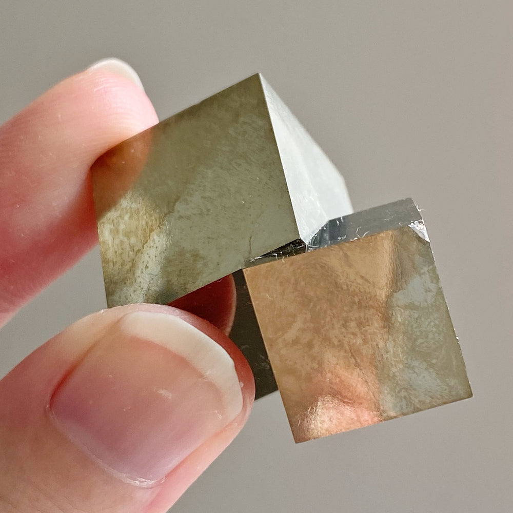 Golden Iron Pyrite Intergrown Cubes MPC12