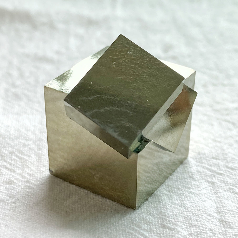 Golden Iron Pyrite Intergrown Cubes MPC18